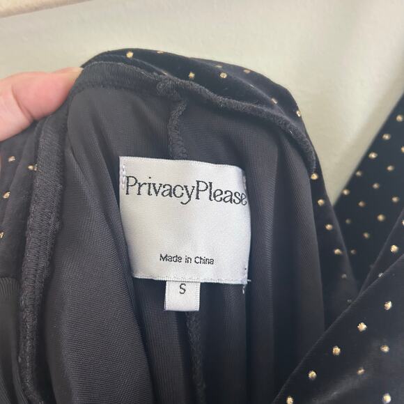 Privacy Please Caroll Metallic Dotted Jumpsuit Sz S - Picture 9 of 9